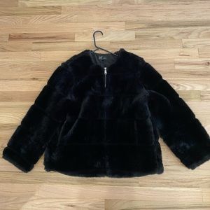 Zara black faux fur jacket